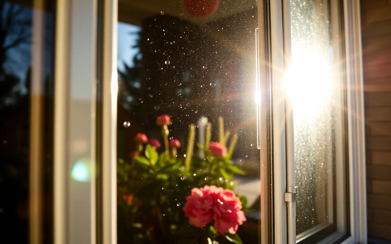 Baie vitrée parfaitement propre dans une maison girondine